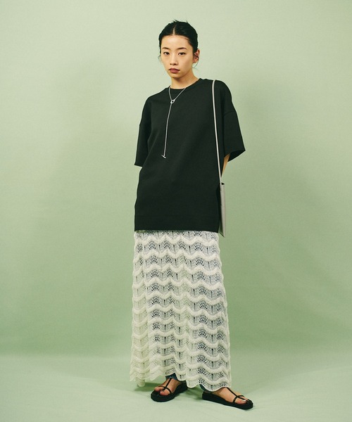 ADAM ET ROPE'（アダムエロペ）の「【サステナブル】ダンボールBIG-Tシャツ（Tシャツ/カットソー・レディース・ブラック/キナリ/サックスブルー・FREE）」の17枚目の写真