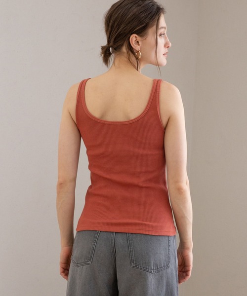 bijorie(ビジュリィ)の「【bijorie】カップ付きリブタンク/NEW BASIC series 23SS(タンクトップ・レディース・レッド/オフホワイト/チャコール・MEDIUM/LARGE/LG)」の7枚目の写真
