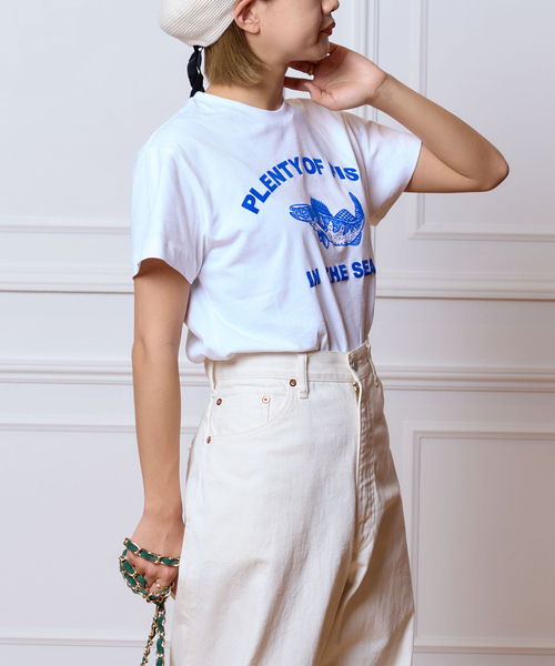 ROSEanna(ローズアンナ)の「【ROSEANNA/ローズアンナ】FISH Tシャツ(Tシャツ/カットソー・レディース・ホワイト・SMALL)」の2枚目の写真
