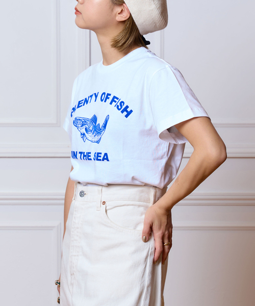 ROSEanna(ローズアンナ)の「【ROSEANNA/ローズアンナ】FISH Tシャツ(Tシャツ/カットソー・レディース・ホワイト・SMALL)」の4枚目の写真