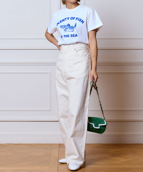 ROSEanna(ローズアンナ)の「【ROSEANNA/ローズアンナ】FISH Tシャツ(Tシャツ/カットソー・レディース・ホワイト・SMALL)」の5枚目の写真