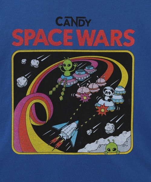 Candy Stripper（キャンディストリッパー）の「SPACE WARS Tシャツ（Tシャツ/カットソー・レディース・ブラック/オフホワイト/ブルー/パープル・2/3/4）」の6枚目の写真