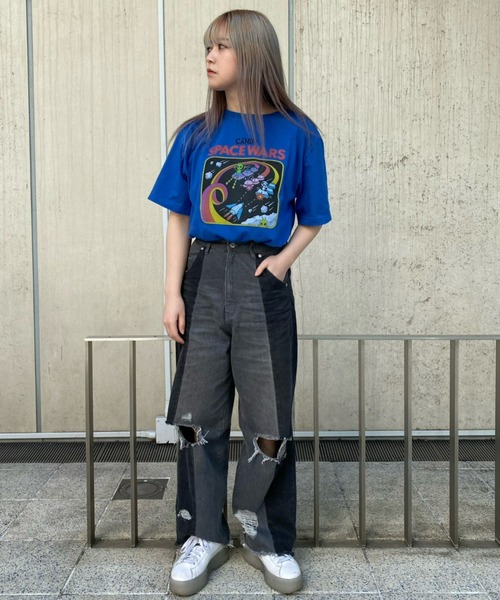 Candy Stripper（キャンディストリッパー）の「SPACE WARS Tシャツ（Tシャツ/カットソー・レディース・ブラック/オフホワイト/ブルー/パープル・2/3/4）」の20枚目の写真