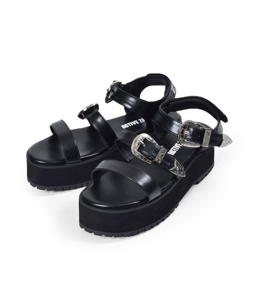ZIDDY（ジディ）の「【 ニコ☆プチ 掲載 】バックル付きサンダル(21~24cm)（サンダル・キッズ・ブラック・23/24/22/21）」の14枚目の写真