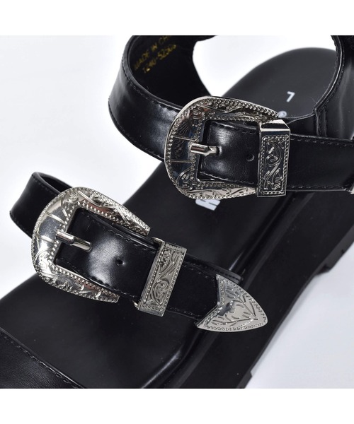ZIDDY（ジディ）の「【 ニコ☆プチ 掲載 】バックル付きサンダル(21~24cm)（サンダル・キッズ・ブラック・23/24/22/21）」の10枚目の写真
