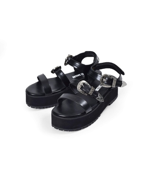 ZIDDY（ジディ）の「【 ニコ☆プチ 掲載 】バックル付きサンダル(21~24cm)（サンダル・キッズ・ブラック・23/24/22/21）」の6枚目の写真