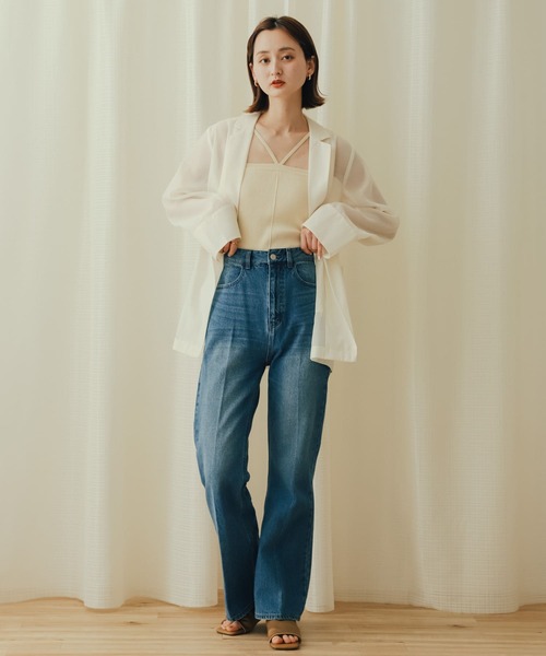 SENSE OF PLACE by URBAN RESEARCH（センスオブプレイスバイアーバンリサーチ）の「ホルターネックニットキャミソール（キャミソール・レディース・チャコールグレー/ライトブルー/ベージュ・ONE）」の6枚目の写真