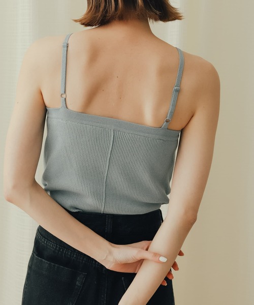 SENSE OF PLACE by URBAN RESEARCH（センスオブプレイスバイアーバンリサーチ）の「ホルターネックニットキャミソール（キャミソール・レディース・チャコールグレー/ライトブルー/ベージュ・ONE）」の8枚目の写真