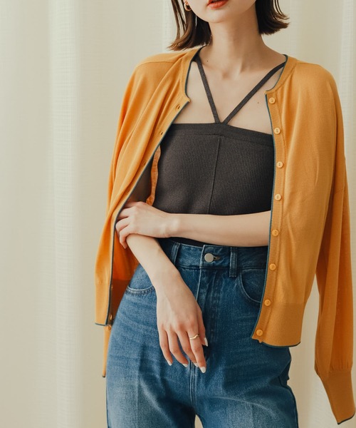 SENSE OF PLACE by URBAN RESEARCH（センスオブプレイスバイアーバンリサーチ）の「ホルターネックニットキャミソール（キャミソール・レディース・チャコールグレー/ライトブルー/ベージュ・ONE）」の11枚目の写真