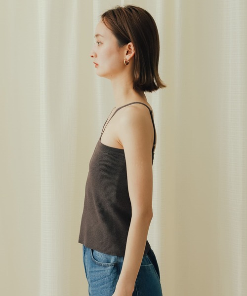 SENSE OF PLACE by URBAN RESEARCH（センスオブプレイスバイアーバンリサーチ）の「ホルターネックニットキャミソール（キャミソール・レディース・チャコールグレー/ライトブルー/ベージュ・ONE）」の15枚目の写真