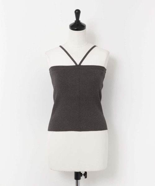 SENSE OF PLACE by URBAN RESEARCH（センスオブプレイスバイアーバンリサーチ）の「ホルターネックニットキャミソール（キャミソール・レディース・チャコールグレー/ライトブルー/ベージュ・ONE）」の19枚目の写真