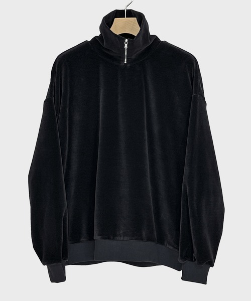 KIIT(キート)の「KIIT キート / HIGH NECK ZIP UP PULLOVER ハイネックジップアップベロアプルオーバースウェット(セットアップ) ハーフジップトレーナー / KIP-T59-002(その他トップス・メンズ・ミックスグレー/チャコール・2/3)」の2枚目の写真