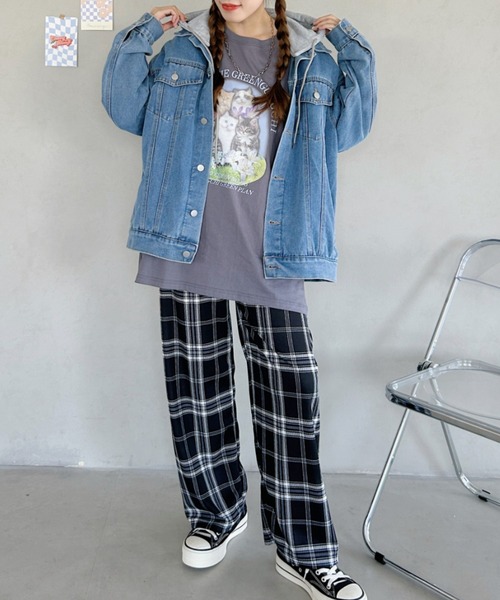 √nuage(ルートニュアージュ)の「【S~XXLサイズ】キャットプリントオーバーTシャツ(Tシャツ/カットソー・レディース・ブラック/ホワイト/チャコールグレー・XL/XXL/S/M/L)」の17枚目の写真