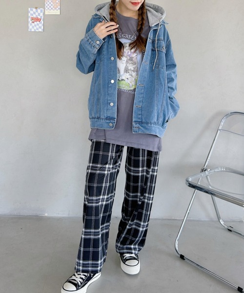 √nuage(ルートニュアージュ)の「【S~XXLサイズ】キャットプリントオーバーTシャツ(Tシャツ/カットソー・レディース・ブラック/ホワイト/チャコールグレー・XL/XXL/S/M/L)」の16枚目の写真
