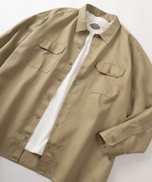 Dickies | 【Dickies/ディッキーズ】ワンポイントロゴ ビッグシルエット ロングスリーブ ワークシャツ/長袖シャツ/オーバーサイズ(シャツ/ブラウス)