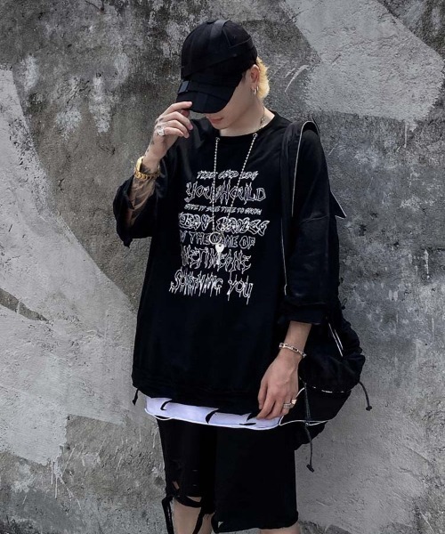 NOVESSEL(ノベセル)の「A'GEM/9 × .kom『NOVESSEL/ノベセル』ネックレス付きダメージ加工Tシャツ(Tシャツ/カットソー・レディース・ホワイト/ブラック・FREE)」の14枚目の写真