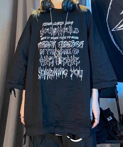 NOVESSEL(ノベセル)の「A'GEM/9 × .kom『NOVESSEL/ノベセル』ネックレス付きダメージ加工Tシャツ(Tシャツ/カットソー・レディース・ホワイト/ブラック・FREE)」の10枚目の写真