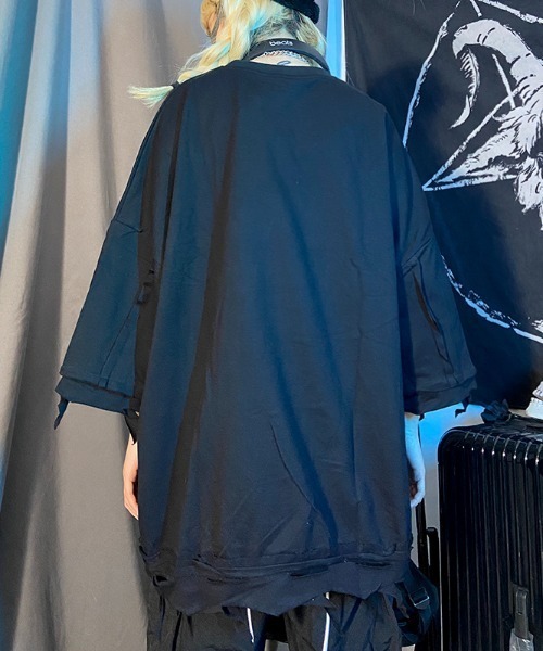 NOVESSEL(ノベセル)の「A'GEM/9 × .kom『NOVESSEL/ノベセル』ネックレス付きダメージ加工Tシャツ(Tシャツ/カットソー・レディース・ホワイト/ブラック・FREE)」の22枚目の写真