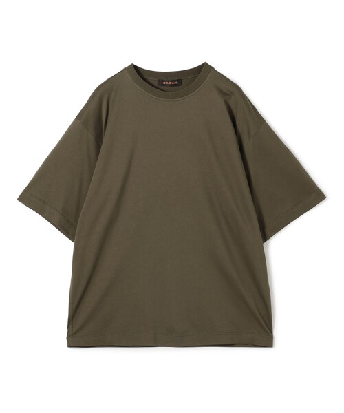 CABaN / キャバン コットン ドロップショルダー クルーネック プルオーバー Tシャツ CABaN コットン ドロップショルダークルーネックプル