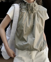 chuclla | ナイロンライク ノースリベストトップス chw23s085(ベスト)