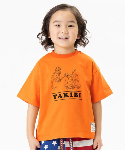 F.O.KIDS(エフオーキッズ)の「CAMP FES 5柄Tシャツ(Tシャツ/カットソー・キッズ・グリーン/ブルー/イエロー/オレンジ/オフホワイト/グレー・80/90/95/100/110/120/130/140)」の1枚目の写真