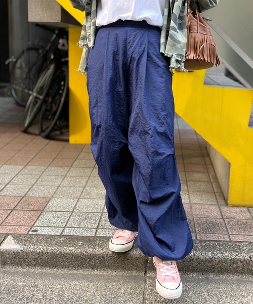 セール】裾ドロストパラシュートパンツ（その他パンツ）｜mi via