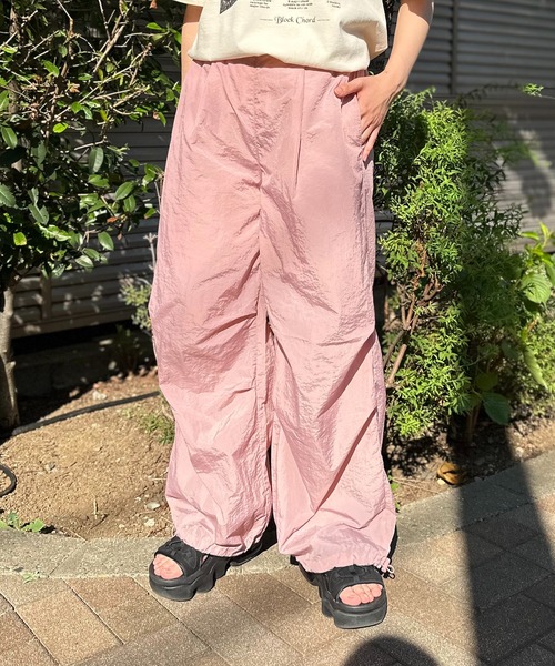 セール】裾ドロストパラシュートパンツ（その他パンツ）｜mi via