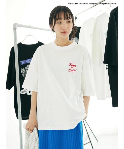 Coca Cola（コカコーラ）の「Coca-Cola「R」スマイルTEE（Tシャツ/カットソー・レディース・ブラック/ホワイト・M/L/XL）」の3枚目の写真