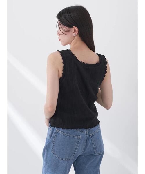 earth music&ecology（アースミュージックアンドエコロジー）の「フリルタンクトップ（タンクトップ・レディース・ブルー/オフホワイト/ブラック/レッド・S/M）」の18枚目の写真