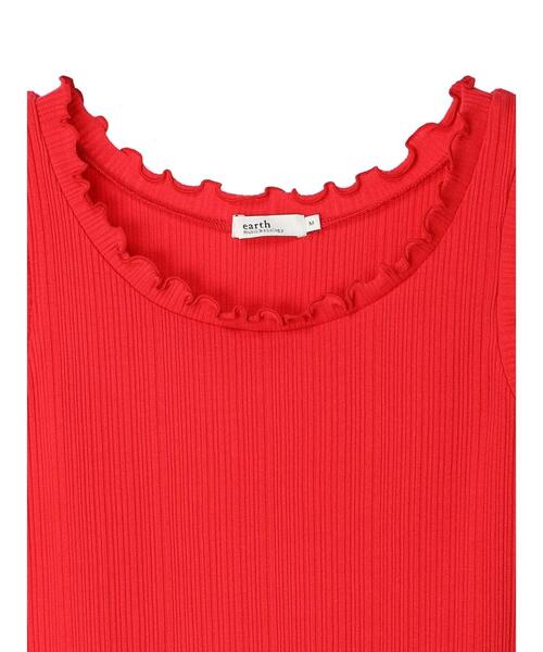 earth music&ecology（アースミュージックアンドエコロジー）の「フリルタンクトップ（タンクトップ・レディース・ブルー/オフホワイト/ブラック/レッド・S/M）」の16枚目の写真