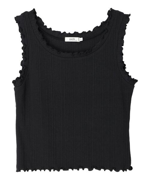 earth music&ecology（アースミュージックアンドエコロジー）の「フリルタンクトップ（タンクトップ・レディース・ブルー/オフホワイト/ブラック/レッド・S/M）」の7枚目の写真