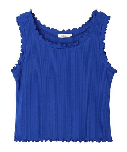 earth music&ecology（アースミュージックアンドエコロジー）の「フリルタンクトップ（タンクトップ・レディース・ブルー/オフホワイト/ブラック/レッド・S/M）」の17枚目の写真