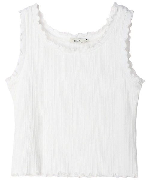earth music&ecology（アースミュージックアンドエコロジー）の「フリルタンクトップ（タンクトップ・レディース・ブルー/オフホワイト/ブラック/レッド・S/M）」の3枚目の写真