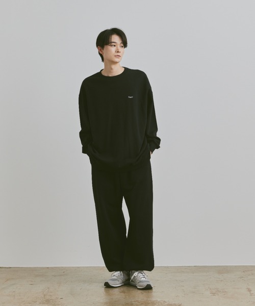 flaner（フラネ）の「Loose flaner logo sweat / ルーズflanerロゴスウェット（スウェット・レディース・グレー/オリーブ/ブラック/ネイビー・MEDIUM/LARGE）」の10枚目の写真