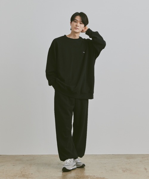 flaner（フラネ）の「Loose flaner logo sweat / ルーズflanerロゴスウェット（スウェット・レディース・グレー/オリーブ/ブラック/ネイビー・MEDIUM/LARGE）」の11枚目の写真