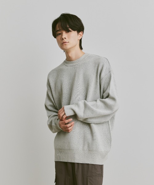 flaner（フラネ）の「Loose jacquard knit / ルーズジャガードニット（ニット/セーター・レディース・ネイビー/チャコールグレー/グレー・LARGE/MEDIUM）」の17枚目の写真