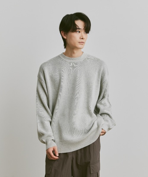 flaner（フラネ）の「Loose jacquard knit / ルーズジャガードニット（ニット/セーター・レディース・ネイビー/チャコールグレー/グレー・LARGE/MEDIUM）」の18枚目の写真