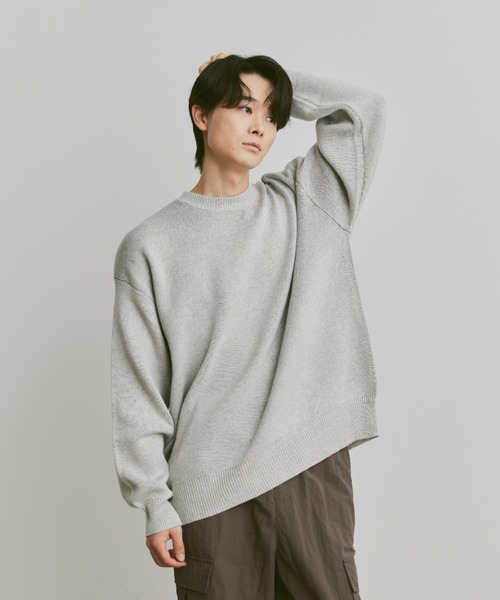 flaner（フラネ）の「Loose jacquard knit / ルーズジャガードニット（ニット/セーター・レディース・ネイビー/チャコールグレー/グレー・LARGE/MEDIUM）」の19枚目の写真
