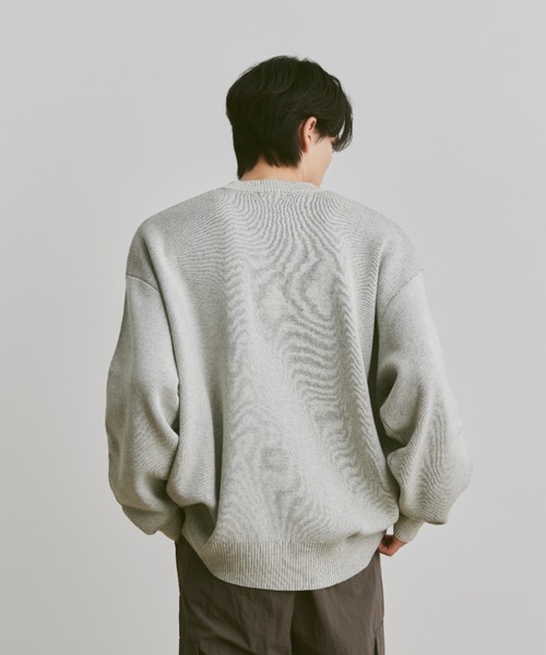 flaner（フラネ）の「Loose jacquard knit / ルーズジャガードニット（ニット/セーター・レディース・ネイビー/チャコールグレー/グレー・LARGE/MEDIUM）」の21枚目の写真