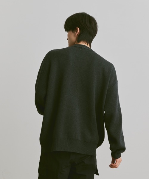 flaner（フラネ）の「Loose jacquard knit / ルーズジャガードニット（ニット/セーター・レディース・ネイビー/チャコールグレー/グレー・LARGE/MEDIUM）」の8枚目の写真