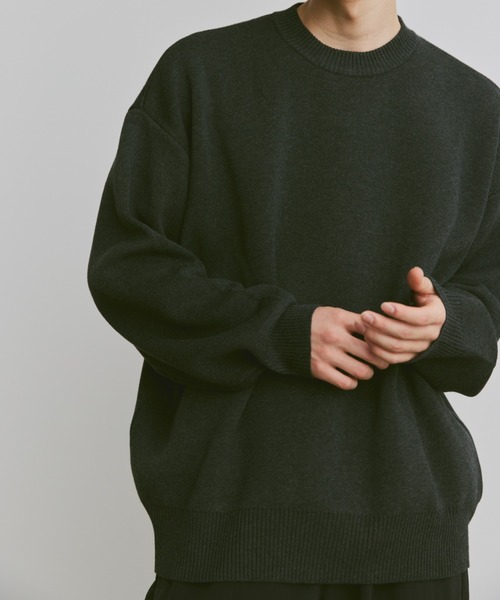 flaner（フラネ）の「Loose jacquard knit / ルーズジャガードニット（ニット/セーター・レディース・ネイビー/チャコールグレー/グレー・LARGE/MEDIUM）」の10枚目の写真