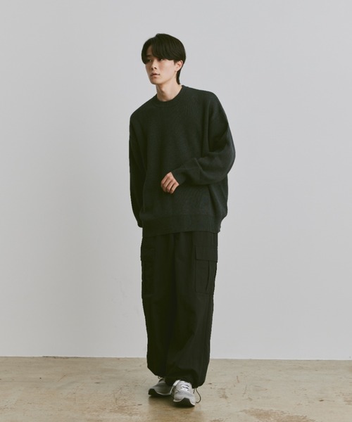flaner（フラネ）の「Loose jacquard knit / ルーズジャガードニット（ニット/セーター・レディース・ネイビー/チャコールグレー/グレー・LARGE/MEDIUM）」の12枚目の写真