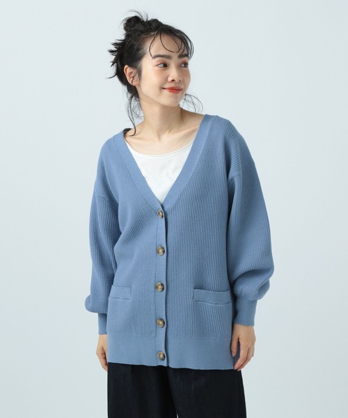 BAYFLOW（ベイフロー）の「柄編みVネックカーディガン（カーディガン/ボレロ・レディース・ブラック/ピンク/ブルー/ナチュラル・FREE）」の13枚目の写真