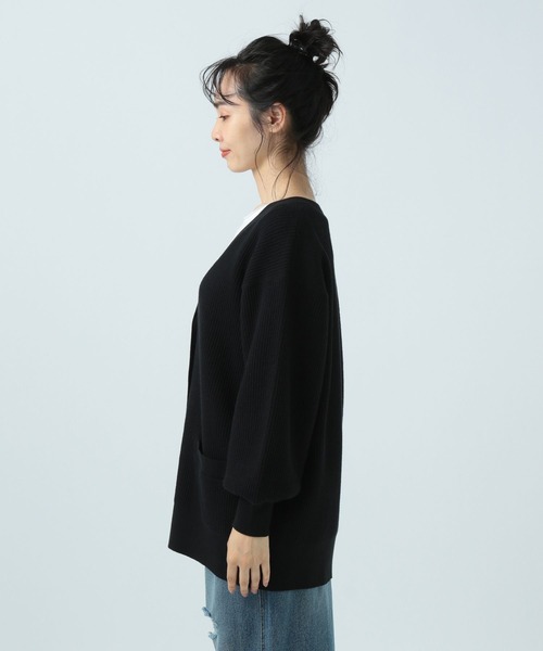 BAYFLOW（ベイフロー）の「柄編みVネックカーディガン（カーディガン/ボレロ・レディース・ブラック/ピンク/ブルー/ナチュラル・FREE）」の15枚目の写真