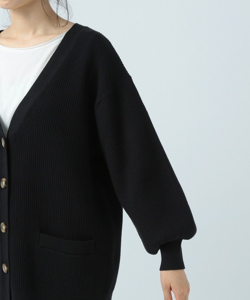 BAYFLOW（ベイフロー）の「柄編みVネックカーディガン（カーディガン/ボレロ・レディース・ブラック/ピンク/ブルー/ナチュラル・FREE）」の18枚目の写真