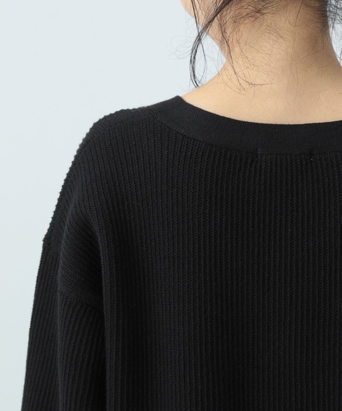 BAYFLOW（ベイフロー）の「柄編みVネックカーディガン（カーディガン/ボレロ・レディース・ブラック/ピンク/ブルー/ナチュラル・FREE）」の21枚目の写真