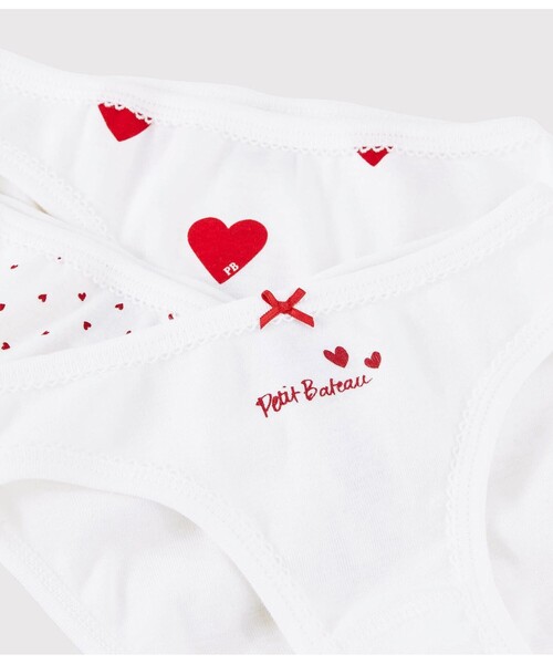 PETIT BATEAU(プチバトー)の「ハートプリントショーツ3枚組(ショーツ・キッズ・その他・4YEAR/5YEAR/3YEAR)」の3枚目の写真