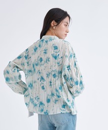 アカネウツノミヤ　ブラウス　総柄　花柄　シルク アカネウツノミヤ ブラウス 総柄 花柄 シルク
