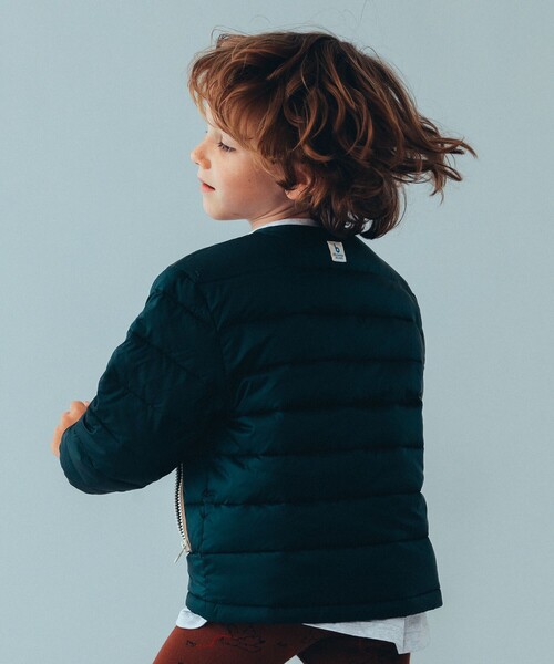 こども ビームス（コドモビームス）の「こども ビームス / インナーダウン ブルゾン 23（100～160cm）（ダウンジャケット/コート・キッズ・ダークグリーン/パープル・100/110/120/130/140/150/160）」の5枚目の写真