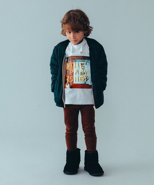 こども ビームス（コドモビームス）の「こども ビームス / インナーダウン ブルゾン 23（100～160cm）（ダウンジャケット/コート・キッズ・ダークグリーン/パープル・100/110/120/130/140/150/160）」の7枚目の写真